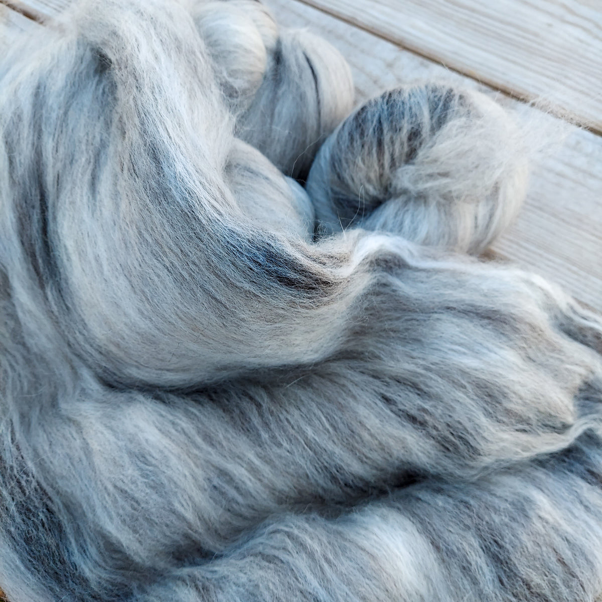 Hand carded mixed Shetland wool and alpaca batt